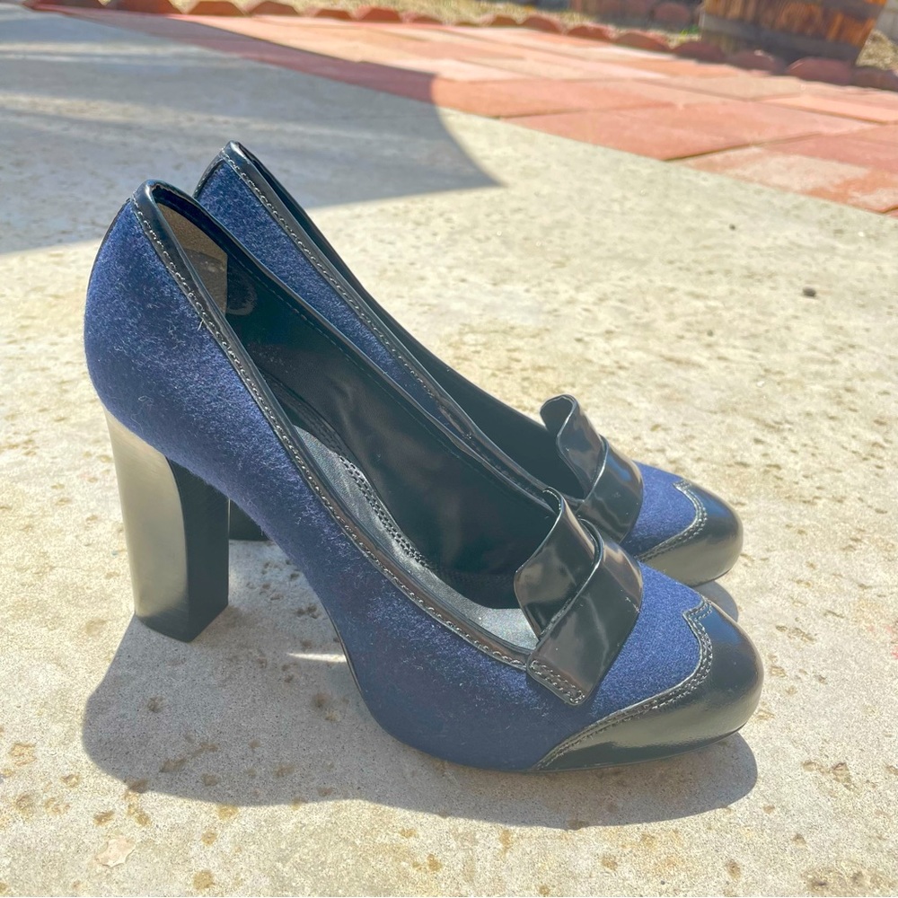Tory Burch blue heels